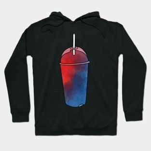 Red and Blue Slushie Watercolor Hoodie